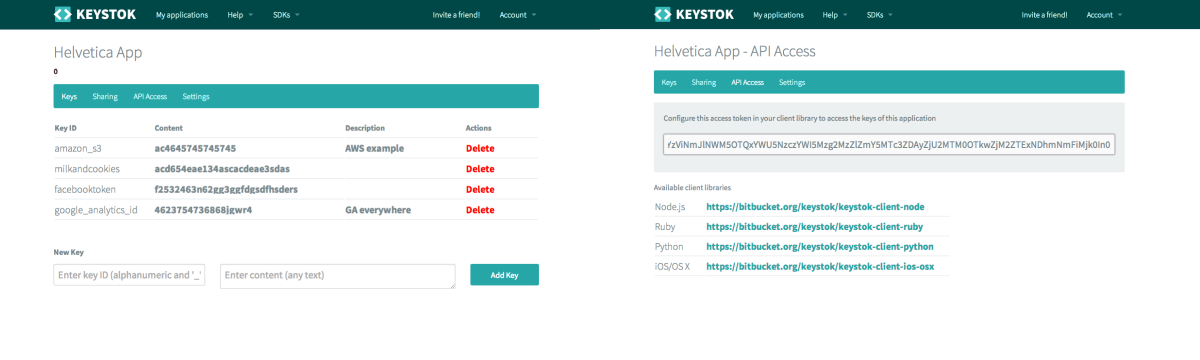 Keystok app